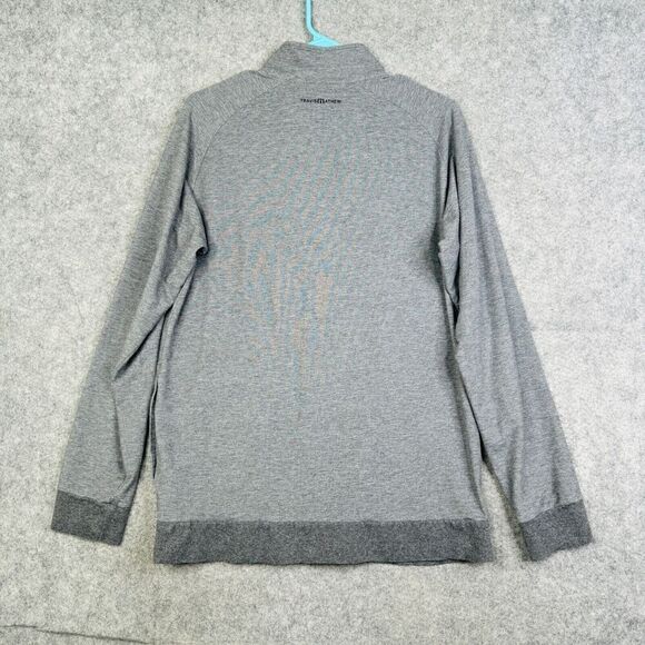 Travis Mathew Shirt Mens Medium Gray Quarter Zip Golf Performance Stretch Top - Picture 8 of 9
